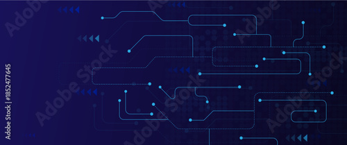 Vectors Abstract connecting lines and dots. global communication technology background.