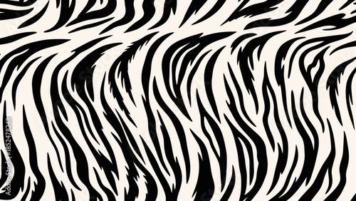 Black and white tiger stripes pattern.