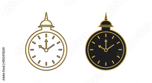 Detailed depictions of antique pocket watches with ornate designs showcasing time s passage silhouette