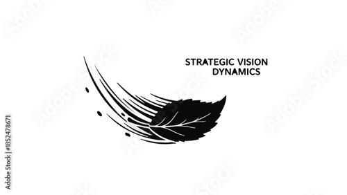 Abstract swirling leaf design representing growth and forward momentum