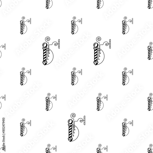Barber Pole Icon Seamless Pattern Y_2301004