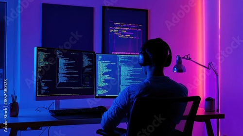 Night coder at work.