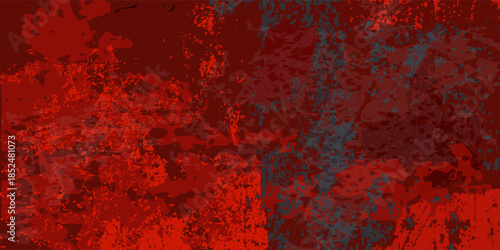 Dark red scratched up blood on wall texture. Abstract magenta, burgundy textured for trendy scary Halloween. Deep maroon blood splatter banner copy space