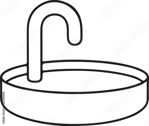 Placeholder image display isolated on white background, Vector