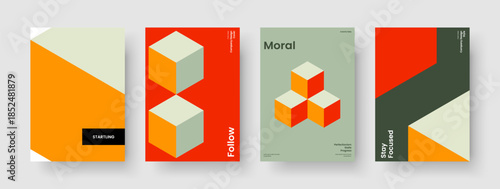 Geometric Poster Layout. Isolated Brochure Design. Abstract Report Template. Banner. Business Presentation. Book Cover. Flyer. Background. Magazine. Pamphlet. Brand Identity. Handbill. Newsletter