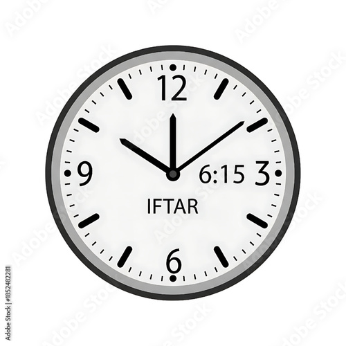 Iftar Time Clock Ramadan Icon