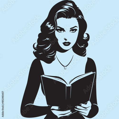 Vector Cartoon Cute Pin Up Witch Isolated