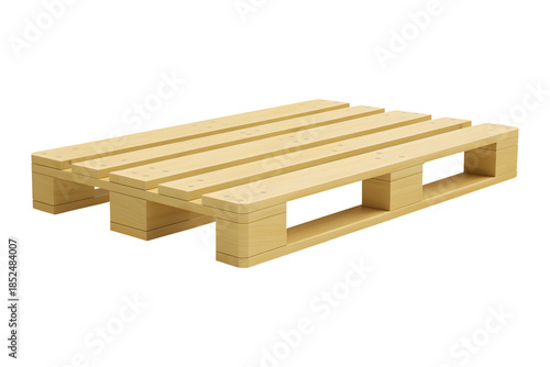 Wooden pallet, perfect for shipping, isolated on a white background