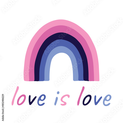 Colorful rainbow shape Omnisexual pride flag Happy pride day LGBTQIA community Pride Month Vector hand drawn doodle for posters, stickers, logo, cards