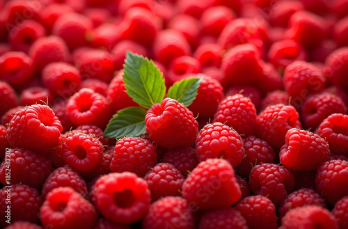 raspberries on a white background