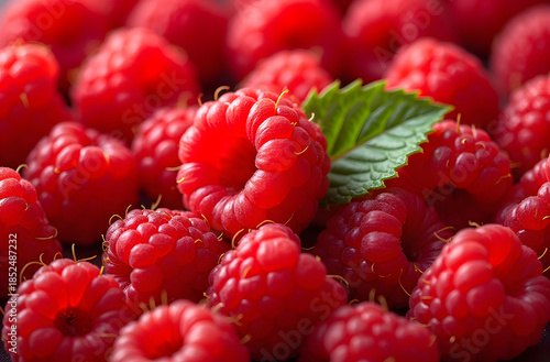 fresh raspberries background