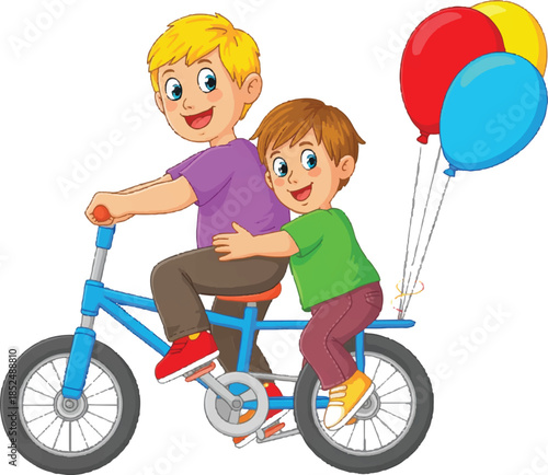 children with balloons