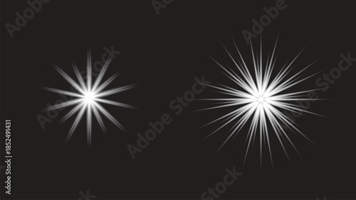 Bright stars shine in the dark background creating a bold contrast for viewers to see clearly