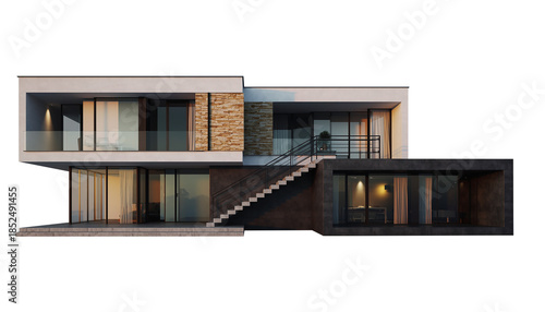 Clean and Elegant Modern House Inspired by International Style