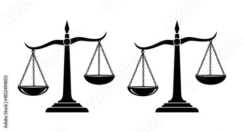 Black scales of justice