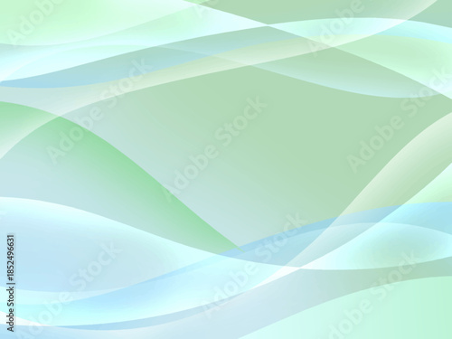滑らかな透明感のあるウェーブの爽やかな色彩の背景