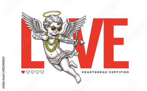 Brutal Cupid Love Concept Graphic Design