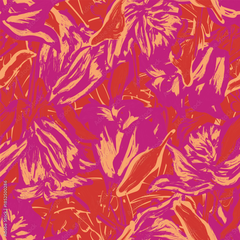 Fototapeta premium Pastel Abstract Floral Seamless Pattern Design