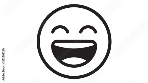 Laughing Face Emoji on White Background