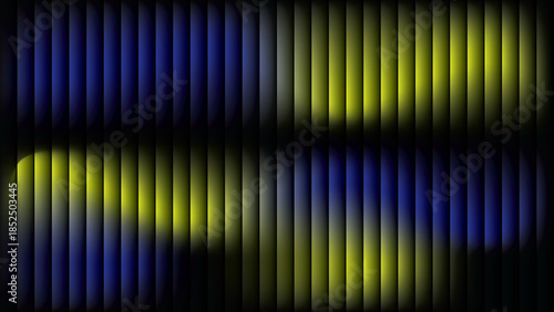 Wallpaper Mural Abstract yellow and blue glowing wavy lines flowing on grey vertical grid background Torontodigital.ca