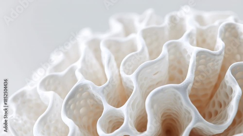 Organic Minimalist Design Abstract White Coral Structures Showcasing Intricate Textures and Details Inspired by Nature, Evoking Calm and Tranquility in Art