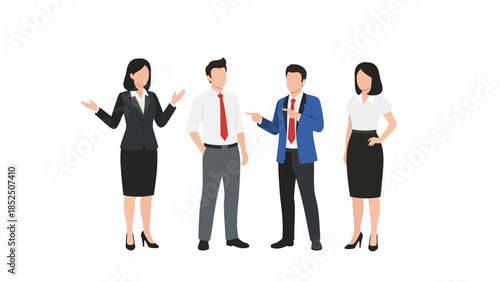 Business professionals interacting and collaborating during a meeting or presentation