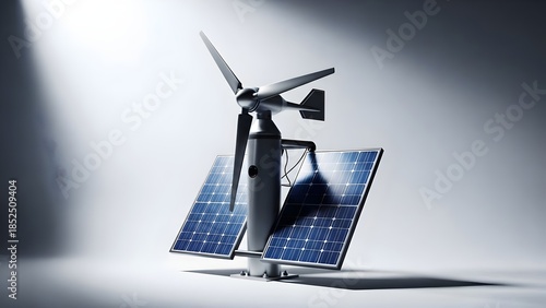 Renewable Energy Hybrid System with Solar Panels and Vertical Axis Wind Turbine