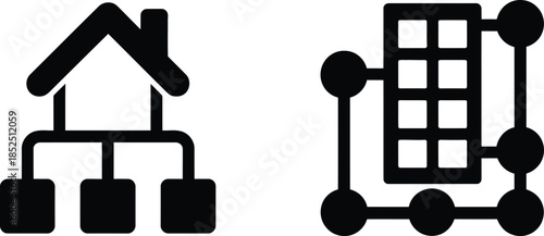 Simple house and building network diagram