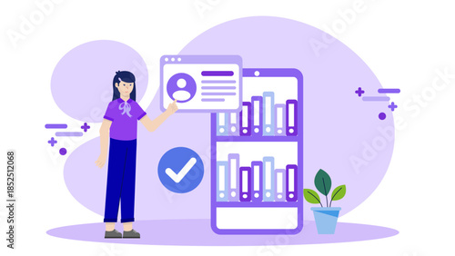 Smart Campus with Automated Library Returns. Flat Vector Business Illustration