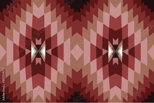 retro vintage background. Navajo tribal vector seamless pattern. Ethnic south western decor style. Boho geometric ornament. Design for carpet. Art ornament print. Illustration. Rug. Woven. Wallpaper. 