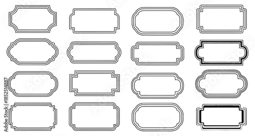 Collection of 16 unique frame borders and picture frame templates