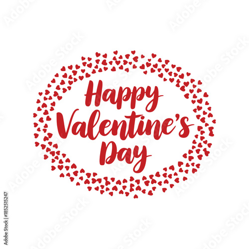 Valentine's Day Heart Design with Festive Greeting