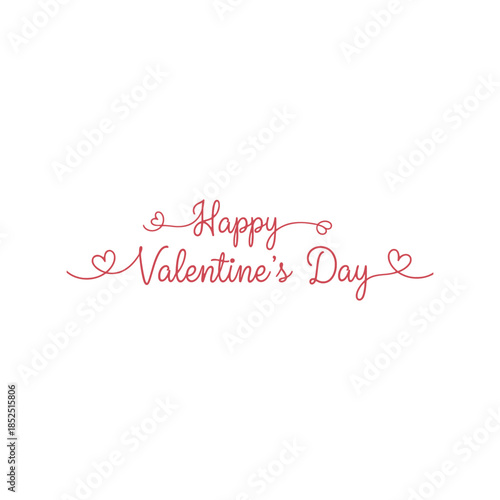 Beautiful Handwritten Happy Valentine's Day Typography Design