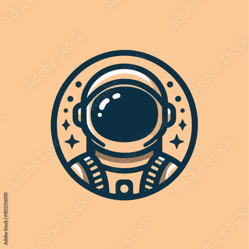 Astronaut Emblem A Bold and Minimalist Design for Space Exploration.