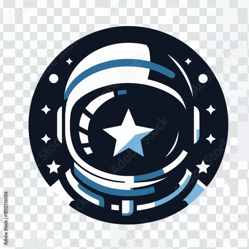 Astronaut Helmet Emblem A Symbol of Space Exploration and Discovery.