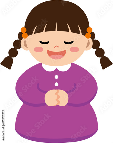 기도하는 여자아이