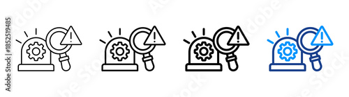 Incident Management Icon Different Style Outline Collection Set