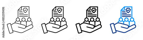 Safety Protocol Icon Different Style Outline Collection Set
