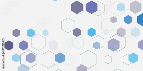 Abstract blue hexagon banner background. Eps10 vector.