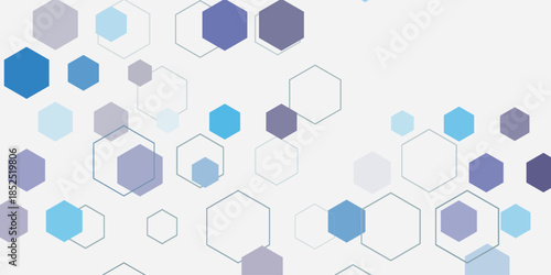 Abstract blue hexagon banner background. Eps10 vector.