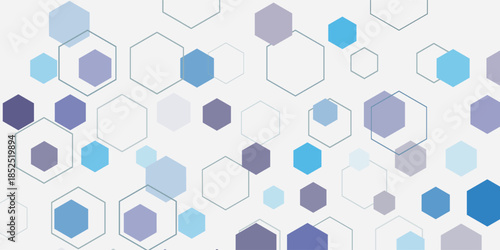 Abstract blue hexagon banner background. modern Eps10 vector.