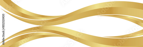gold wave curve, golden wave corner shape for element, stripes ribbon golden graphic, striped gold. eps 10