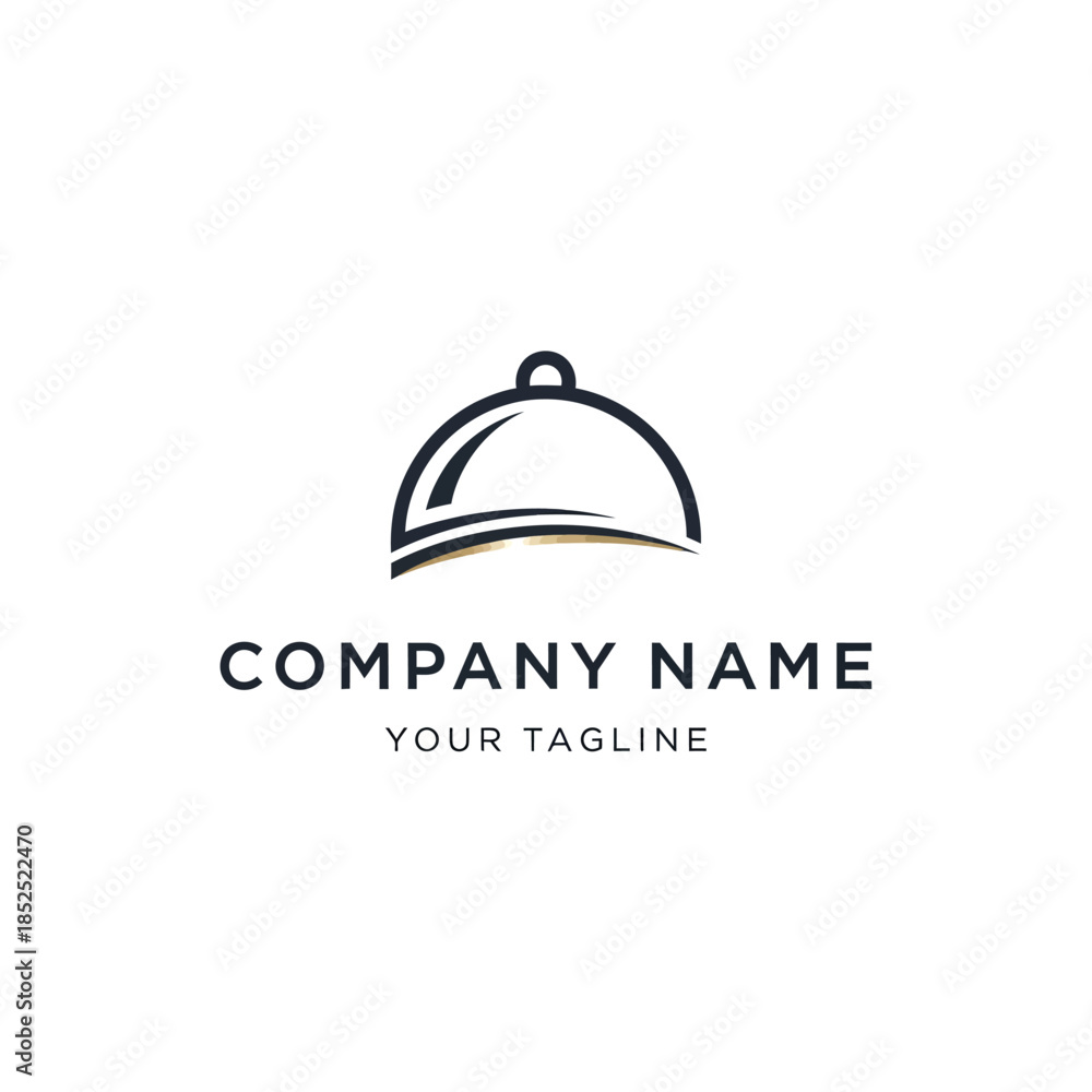 Fototapeta premium Elegant culinary logo featuring clohe for restaurant branding. 