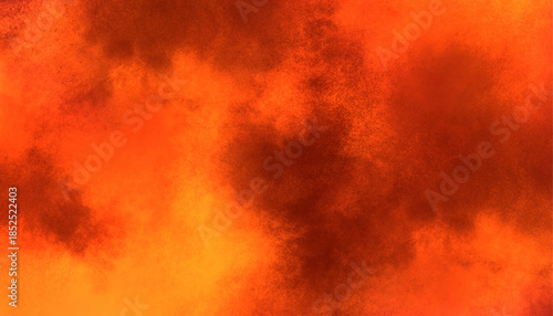 Fiery Orange Red Abstract Watercolor Texture Background