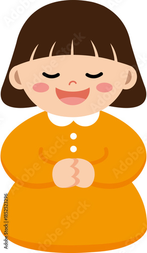 기도하는 여자아이