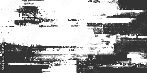 Black and white abstract texture with horizontal lines and speckles background
