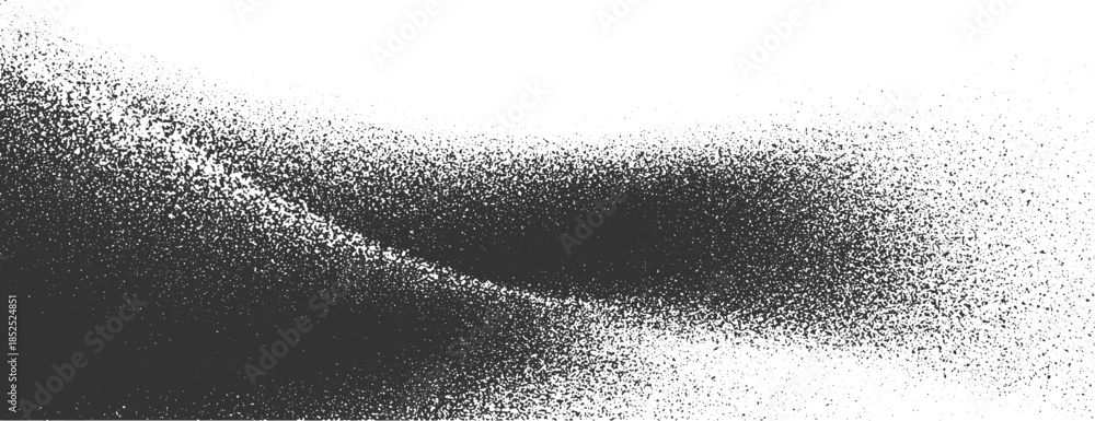 Φωτογραφία Black spray paint splatter texture on white background with gradient effect abst