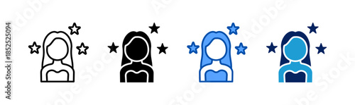 Celebrity icon set multiple style collection