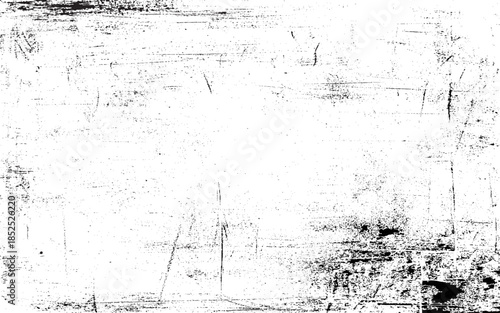 Grunge is black and white. Abstract monochrome background. Pattern of cracks, chips, scuffs, dust. Vector Black grunge texture
