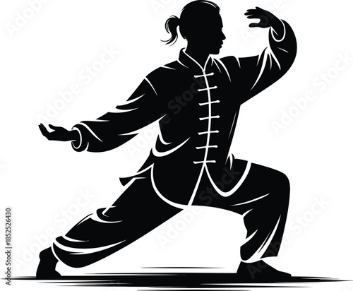 Woman performing tai chi